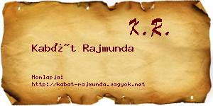 Kabát Rajmunda névjegykártya